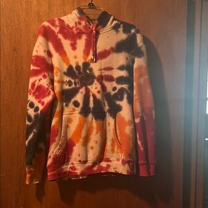 Tie-Dye Hooded Sweatshirt - Multicolor